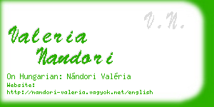 valeria nandori business card