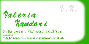 valeria nandori business card